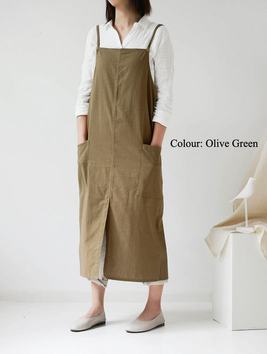 Gohobi Korean Cotton-Linen Adjustable Apron