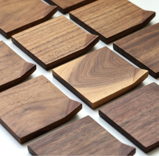 Gohobi Japanese Walnut Wood Angled Coaster
