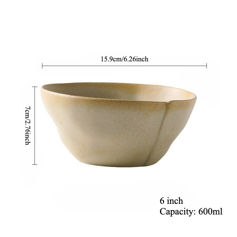 Gohobi Vintage Rustic Ceramic Ramen Bowl