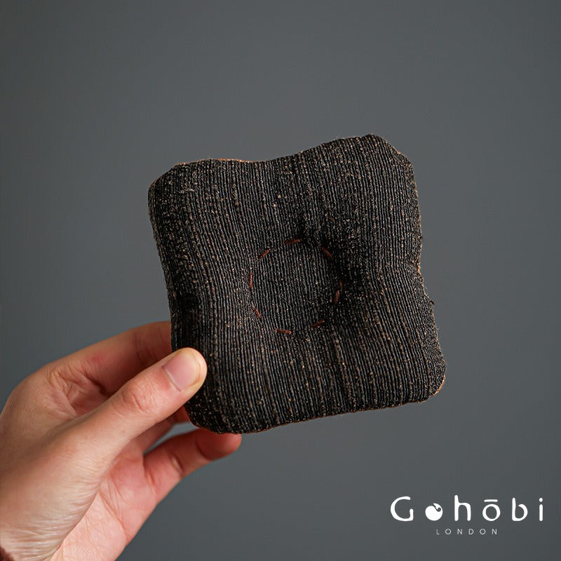 Gohobi Fragrant Cloud Silk Tea Coaster – Handmade Fabric Tea Mat for Gongfu Tea Set
