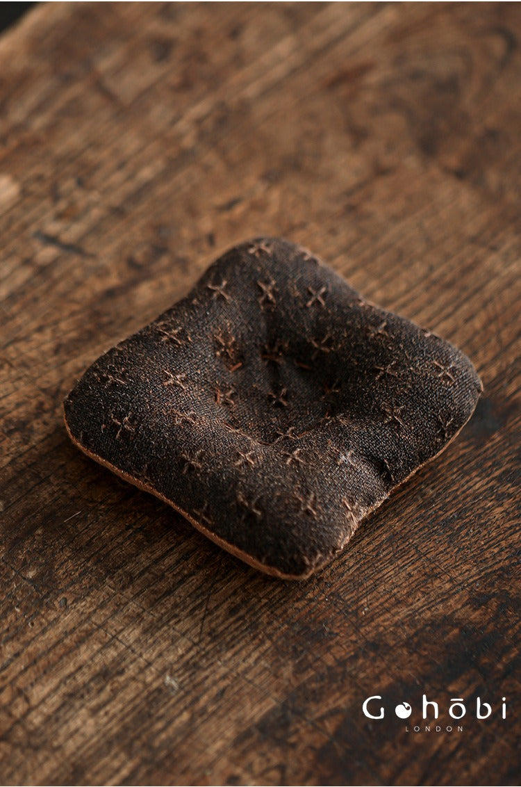 Gohobi Fragrant Cloud Silk Tea Coaster – Handmade Fabric Tea Mat for Gongfu Tea Set