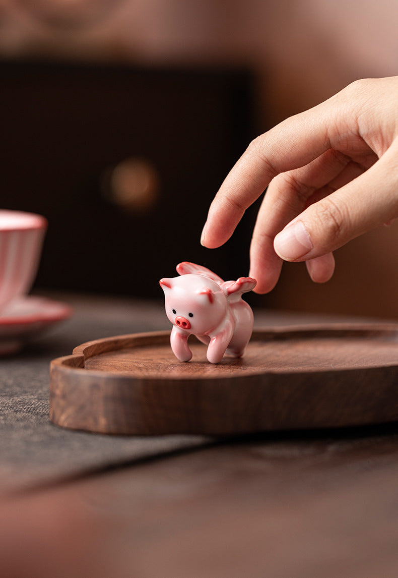 Gohobi Flying Pig Ceramic Teacup (tea coaster is sold separately)