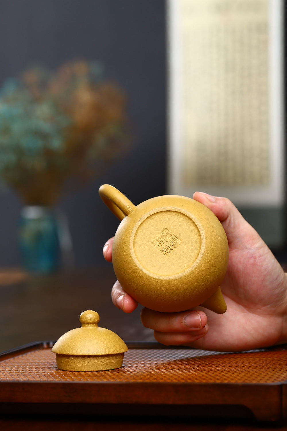 Gohobi Yixing Golden Clay Dragon Egg Teapot