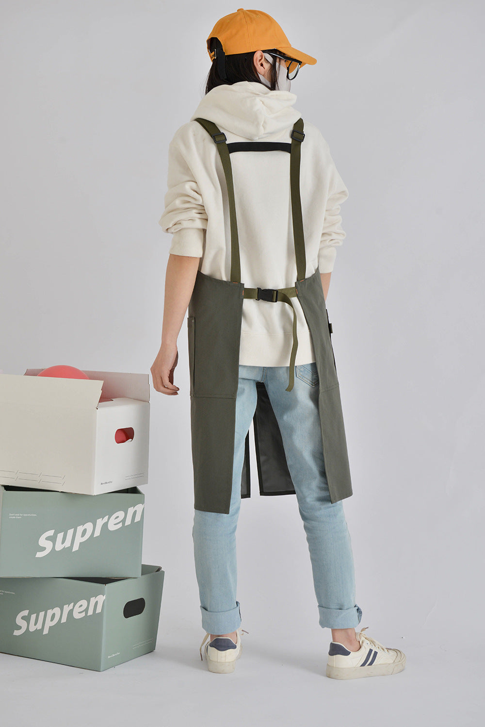 Gohobi Japanese Waterproof Cotton Canvas Apron