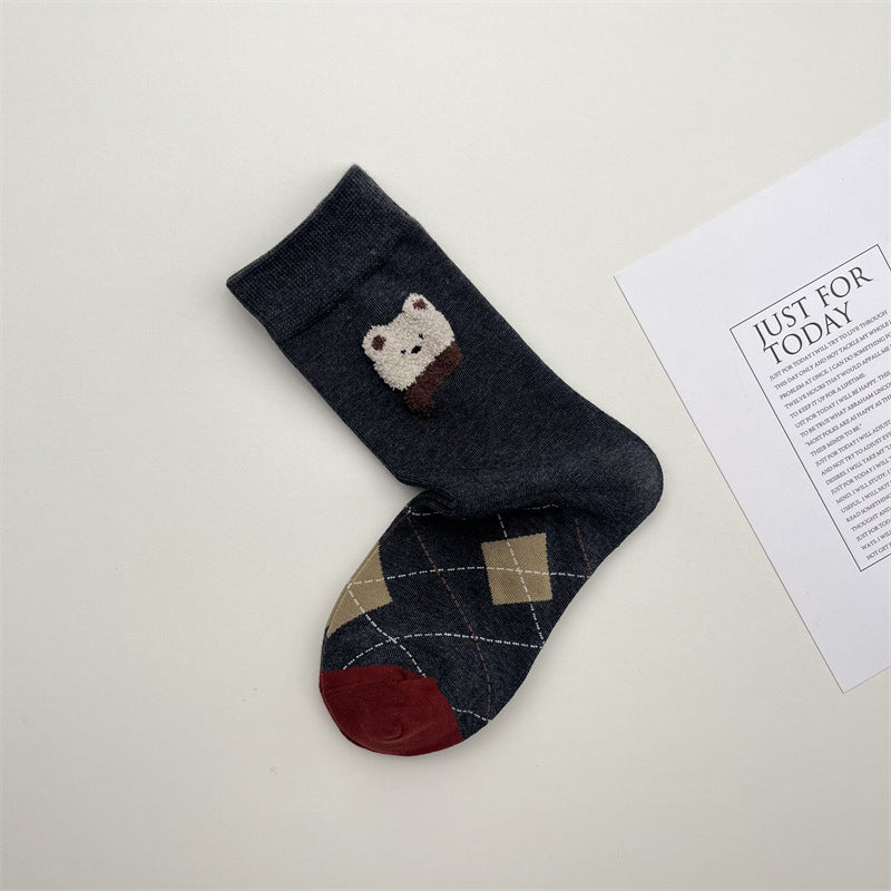 Gohobi Fuzzy Animals Cotton Socks