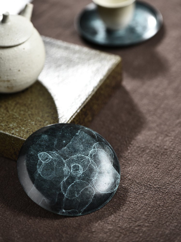 Gohobi Larimar pattern Red Copper Coasters Jewellery Plate Jewellery Dish Chinese Gongfu tea Kung fu tea Teaware Japanese Chado unique