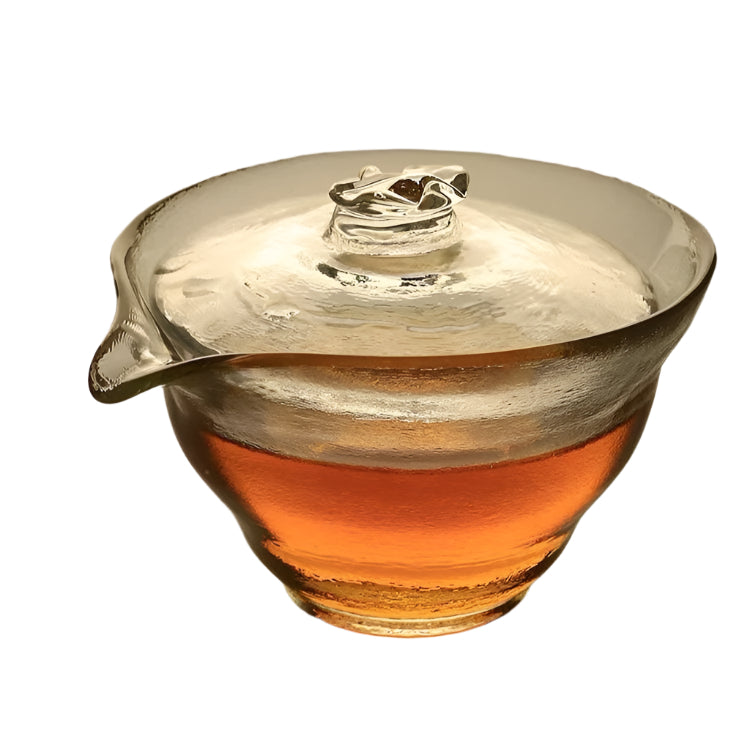Gohobi Handmade tea glass gaiwan tea cup Chinese Gongfu tea Kung fu tea Japanese Chado Glass Tea Pitcher