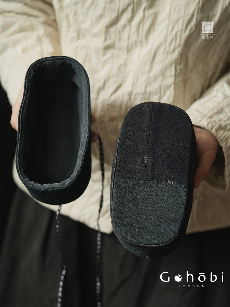 [賦山敘 x Gohobi] Gohobi Indigo Dyed Tea Set Storage Bag – Handmade Cloth Travel Teacup & Teapot Pouch