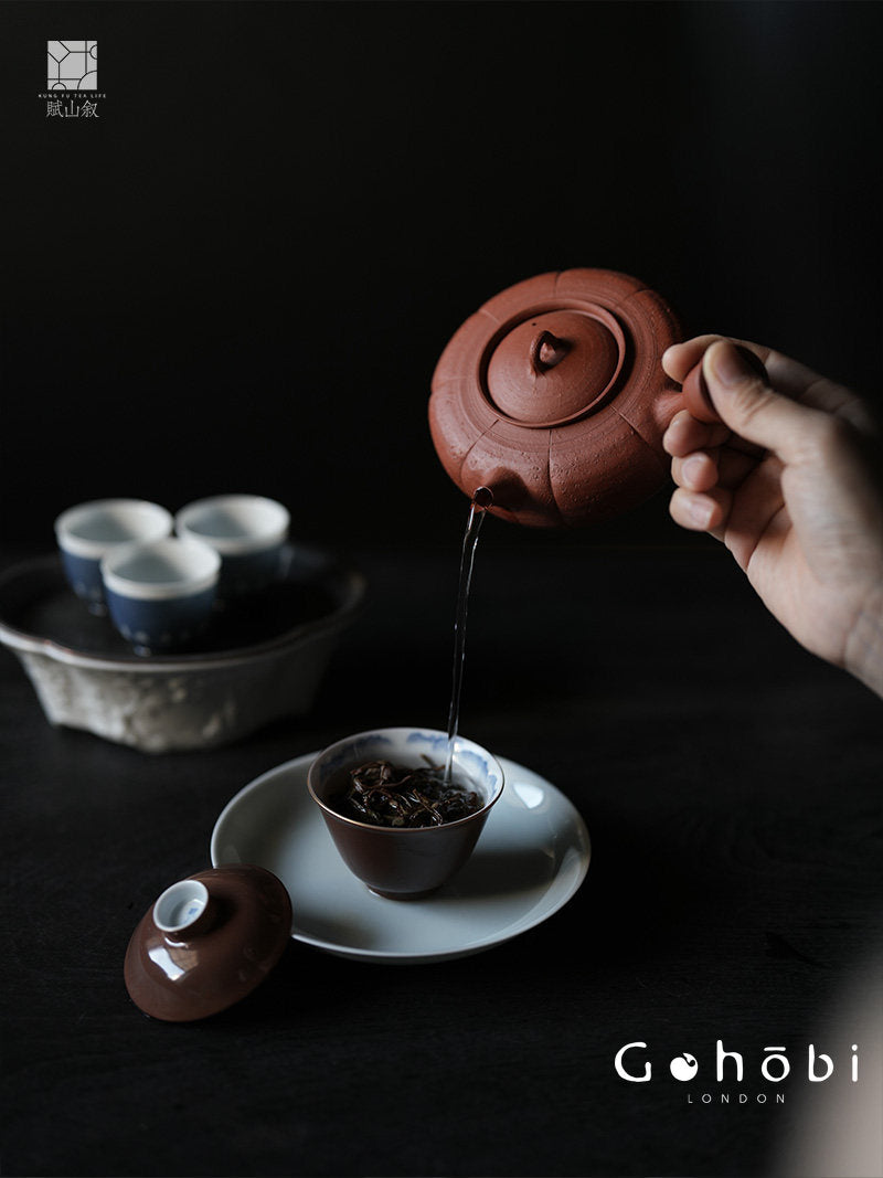 [賦山敘 x Gohobi] Gohobi Red Clay Side-Handle Teapot – Melon Edge Chaoshan Gongfu Tea Kettle