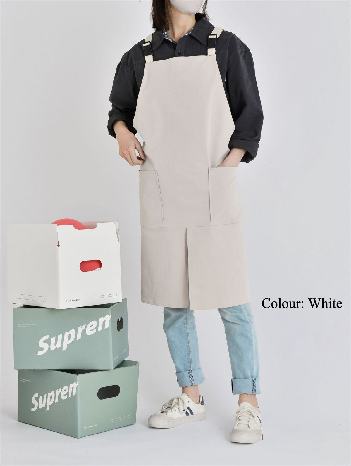 Gohobi Japanese Waterproof Cotton Canvas Apron