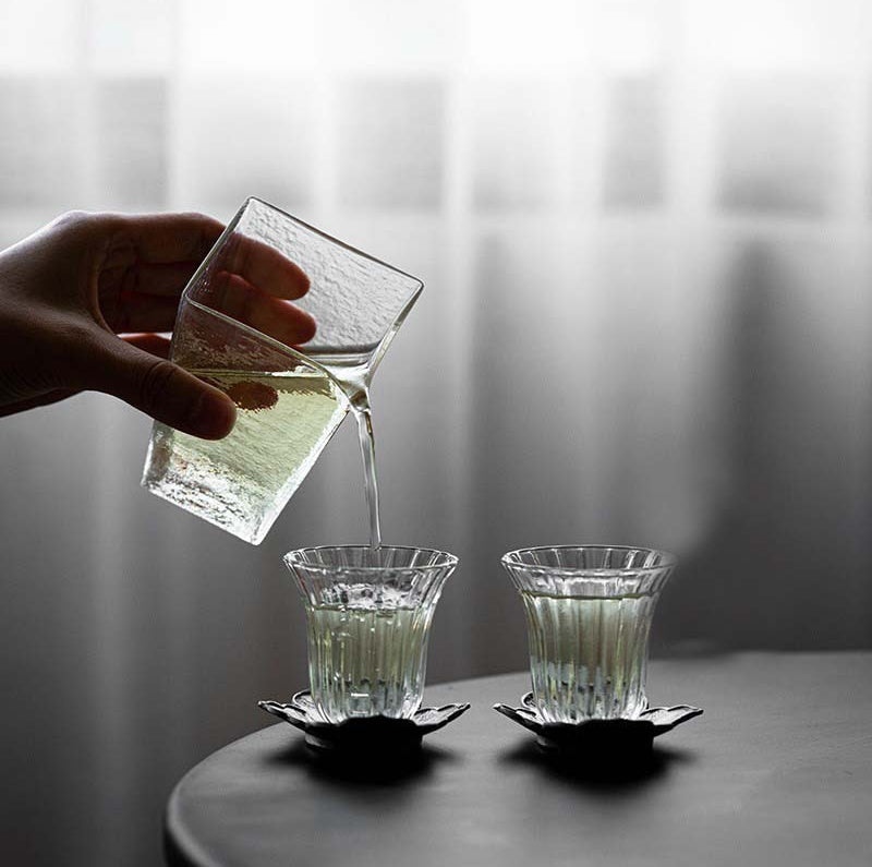 Gohobi Handmade Square Glass Pitcher