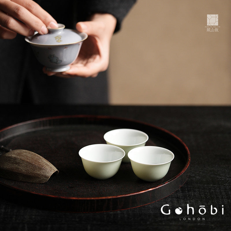[賦山敘 x Gohobi] Gohobi 60ml Gongfu Tea Cup – Ceramic Tea Tasting Guest Cup for Kung Fu Tea Set