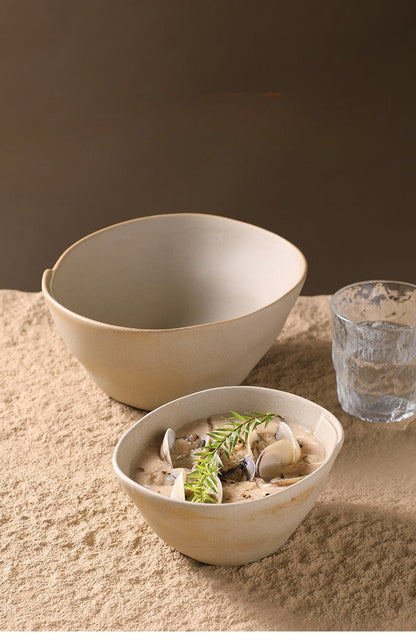 Gohobi Vintage Rustic Ceramic Ramen Bowl