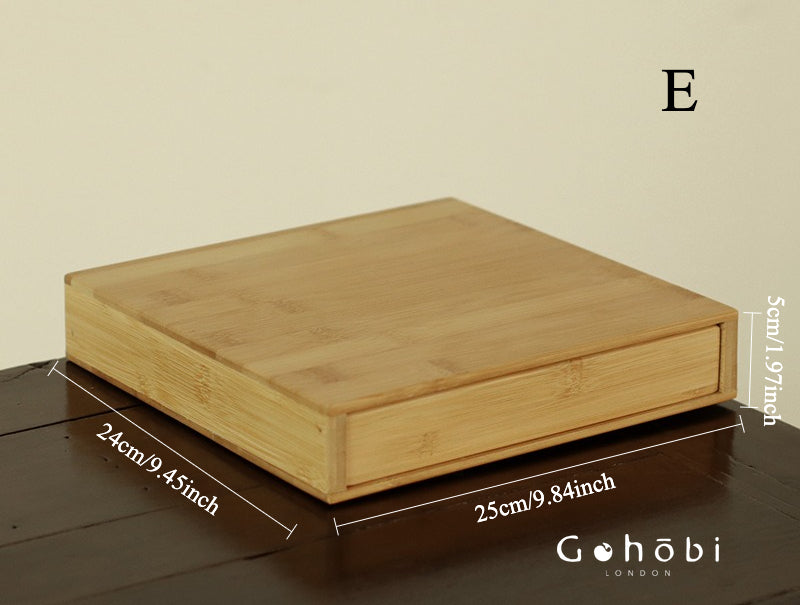 Gohobi Bamboo Pu’er Tea Tray – Multi-Layer Drawer Style Gongfu Tea Tray