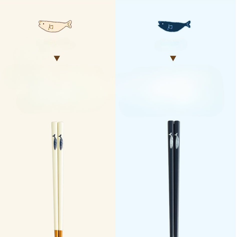 Gohobi SUNLIFE Japanese-Style Whale Wooden Chopsticks [Made In Japan]