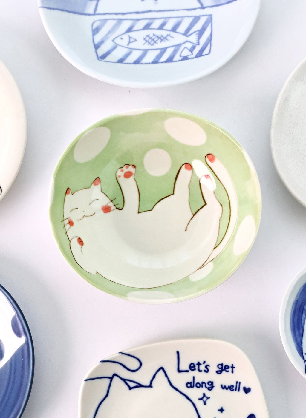 Gohobi Japanese Cats Plate [Made In Japan]