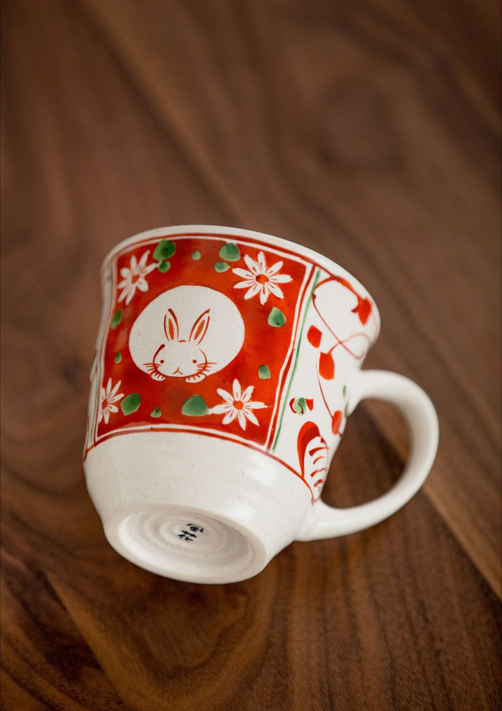 Gohobi Japanese Mino Ware Sakura Rabbit Mug Set