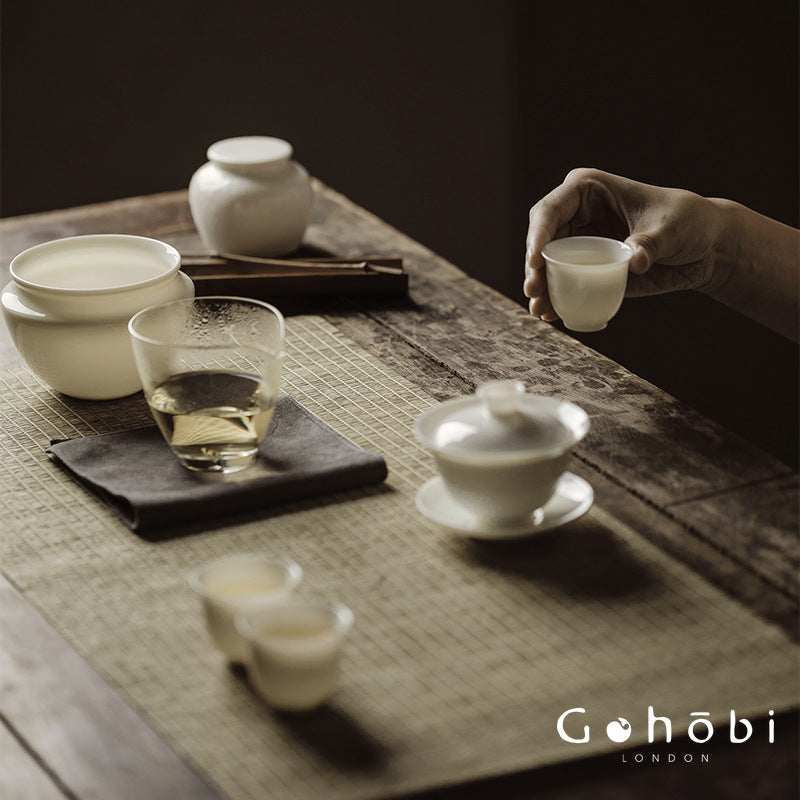 Gohobi Pure White Porcelain Aroma Cup – Gongfu Tea Tasting Smell Cup