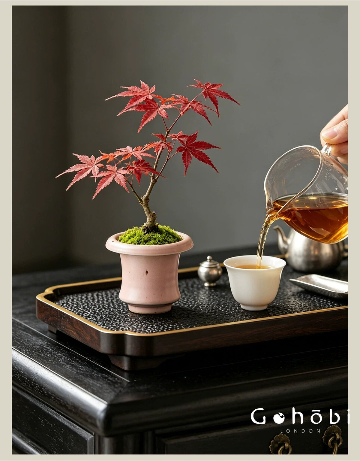 Gohobi Japanese Ikebana Mini Ceramic Vase – Jingdezhen Wabi-Sabi Desktop Flower Vase