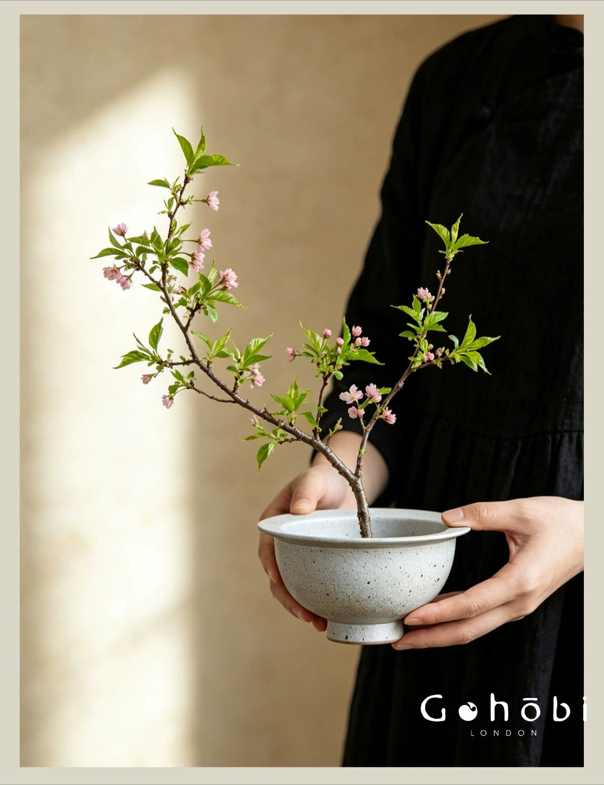 Gohobi Japanese Ikebana Mini Ceramic Vase – Jingdezhen Wabi-Sabi Hydroponic Plant Vessel