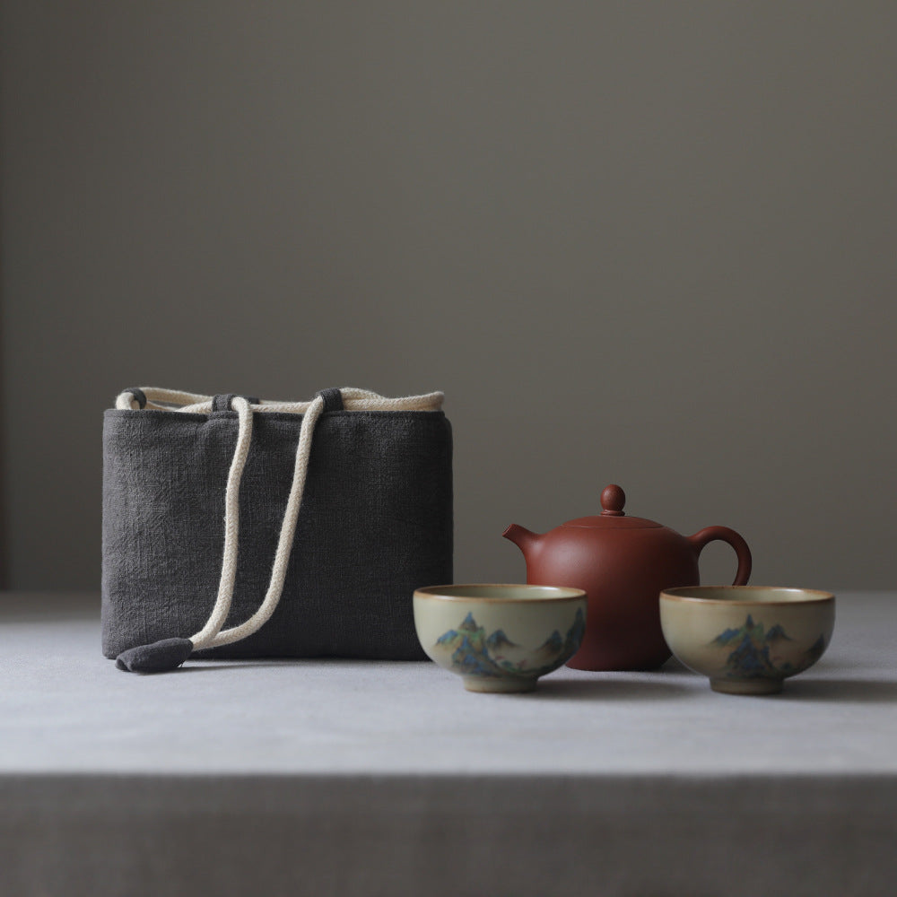 Gohobi Cotton Teaware Storage Travel Bag Shifuku