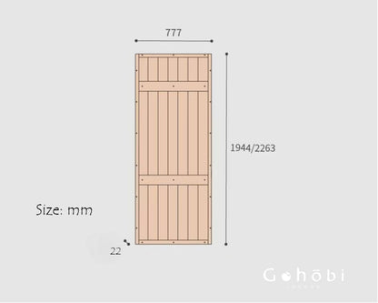 Gohobi Handmade Solid Wood Storage Cabinet – Multi-Layer Wooden Shelving Unit for Living Room or Study | FSC Certified Furniture