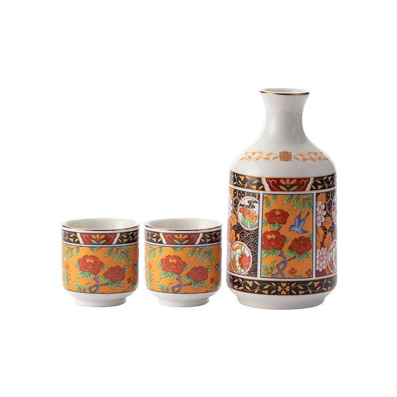 Gohobi Japanese Hasama Burnt Ceramic Hip Flask Set Tea Set Sake Set [Made In Japan]