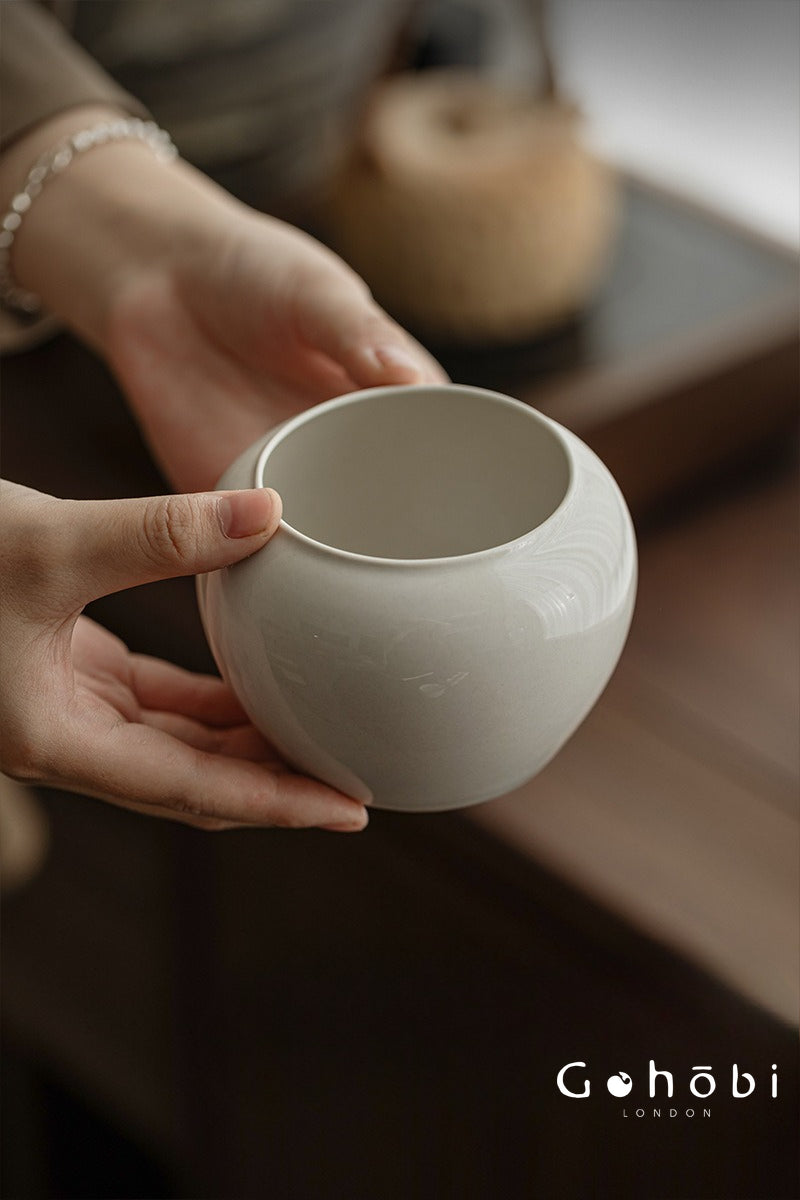 Gohobi Plant Ash Ceramic Wastewater Bowl – Dry Brew Tea Water Storage Tank
