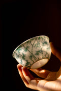[清本源 x Gohobi Gallery] Doucai Chicken Cup with Inner-Impressed Willow Leaf Motif – Bamboo Design (80ml)
