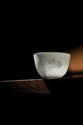 [清本源 x Gohobi Gallery] Thin-Body Sweet White Cup with Inner-Impressed Auspicious Longevity Motif – Reclining Foot Form (90ml)