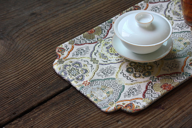 Gohobi Embroidery Brocade Gongfu Tea Ceremony Placemat