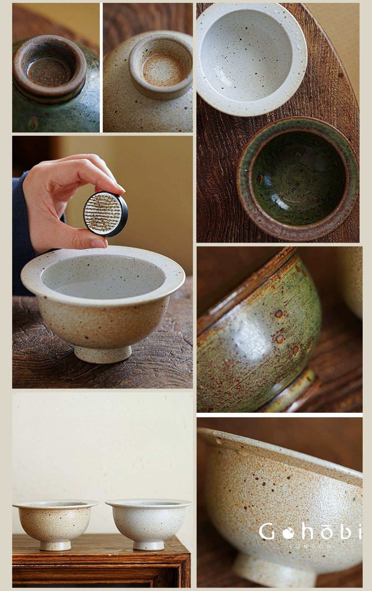 Gohobi Japanese Ikebana Mini Ceramic Vase – Jingdezhen Wabi-Sabi Hydroponic Plant Vessel