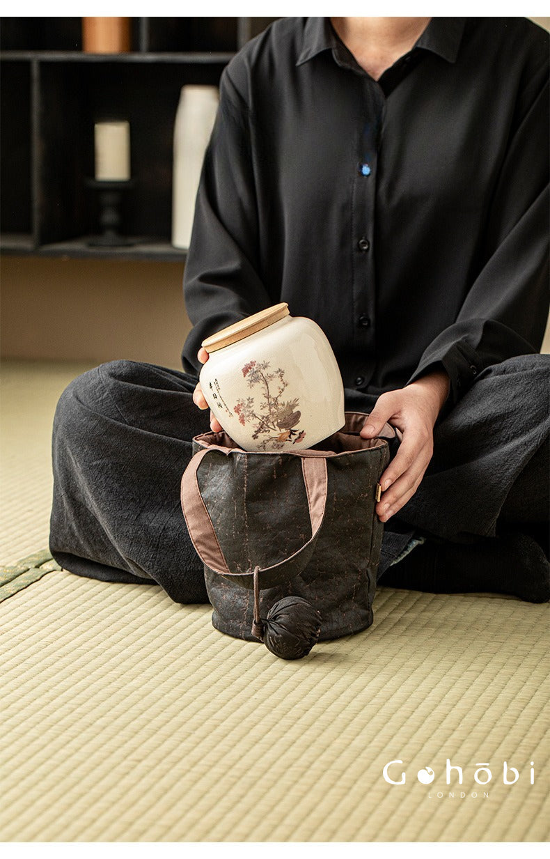 Gohobi Xiangyun Silk Tote Bag – Handmade Retro Bucket Handbag