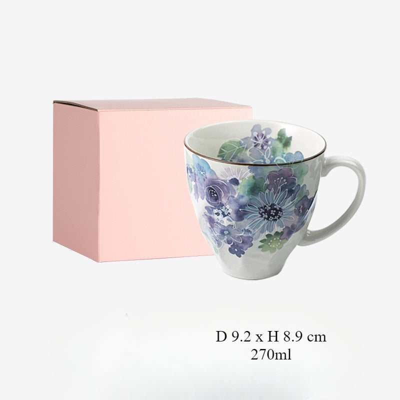 Gohobi Japanese Flowers Mug Coffee Cup [Made In Japan]