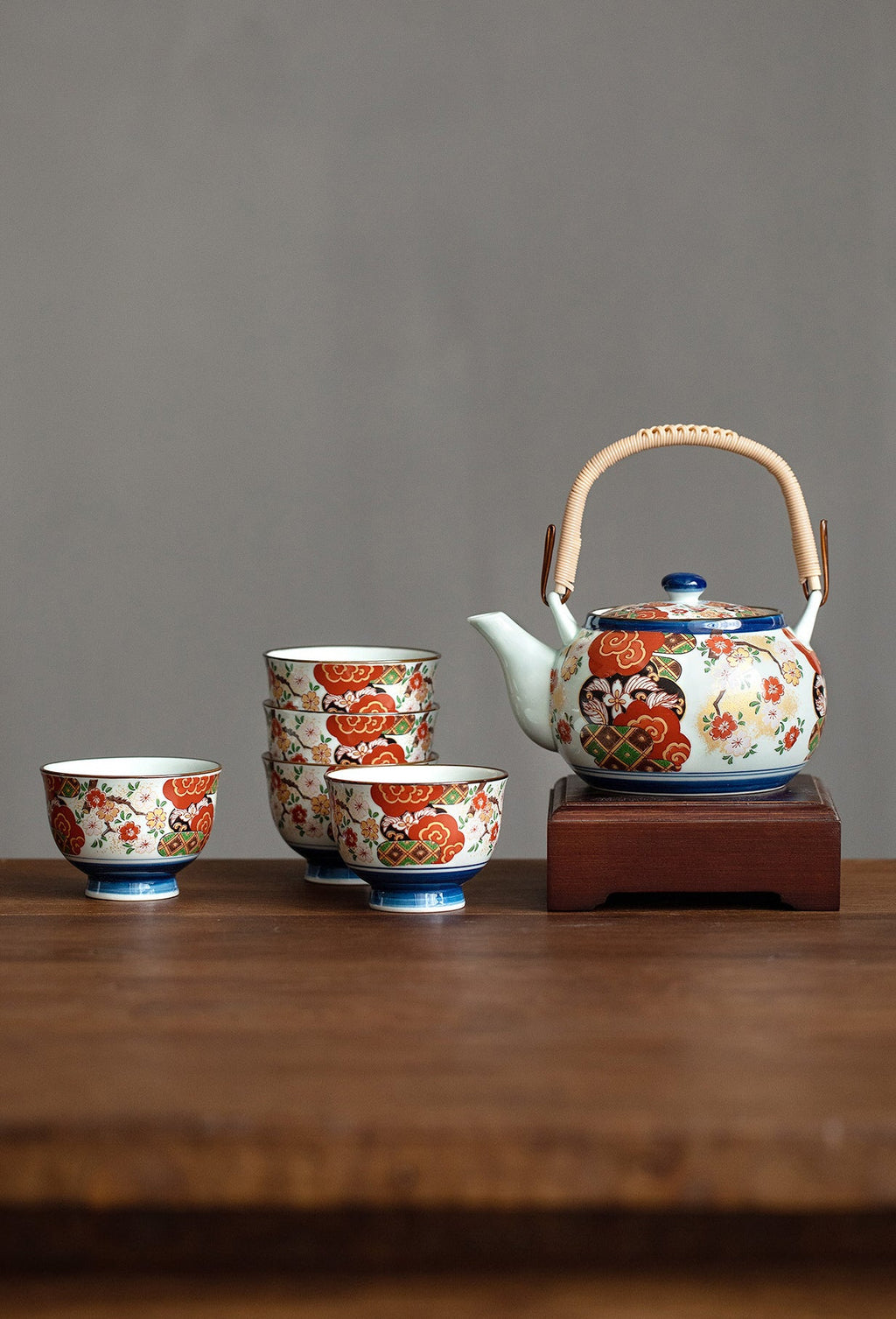 Gohobi Japanese Ancient Imari Tea Set [Made In Japan]