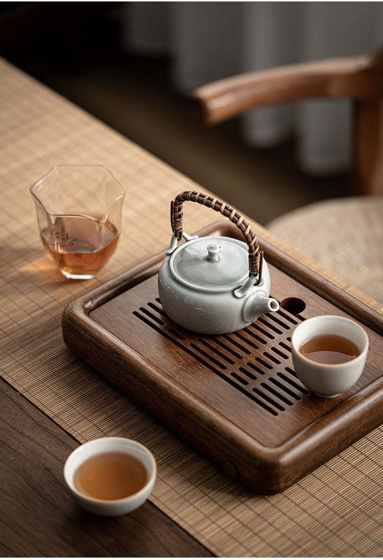 Gohobi Japanese Style Ice Grey and Green Teapot 006