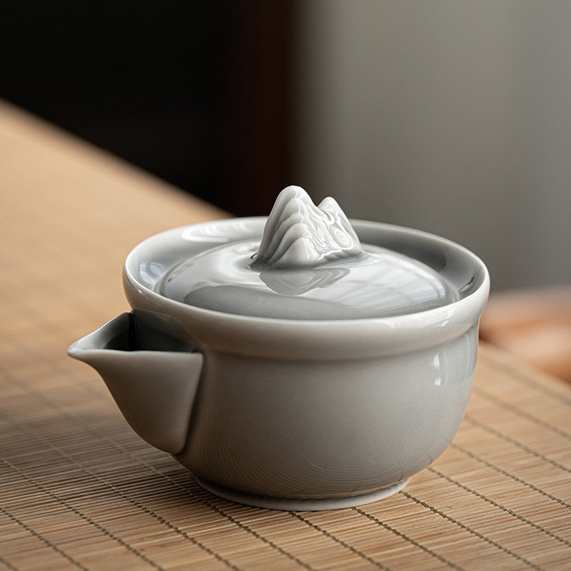 Gohobi Ice Gray Glaze Hand Teapot