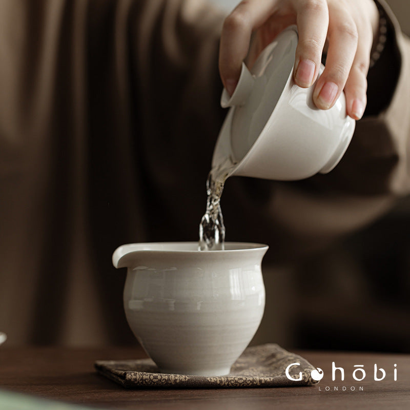 Gohobi Wood Ash Glaze Fair Cup – Handmade Ceramic Gongfu Tea Pitcher