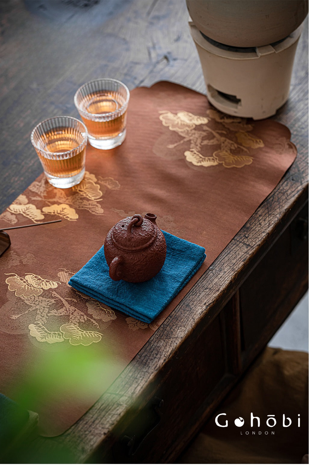 Gohobi Zen Ramie Tea Towel – Absorbent Tea Cloth for Gongfu Tea Table and Teapot