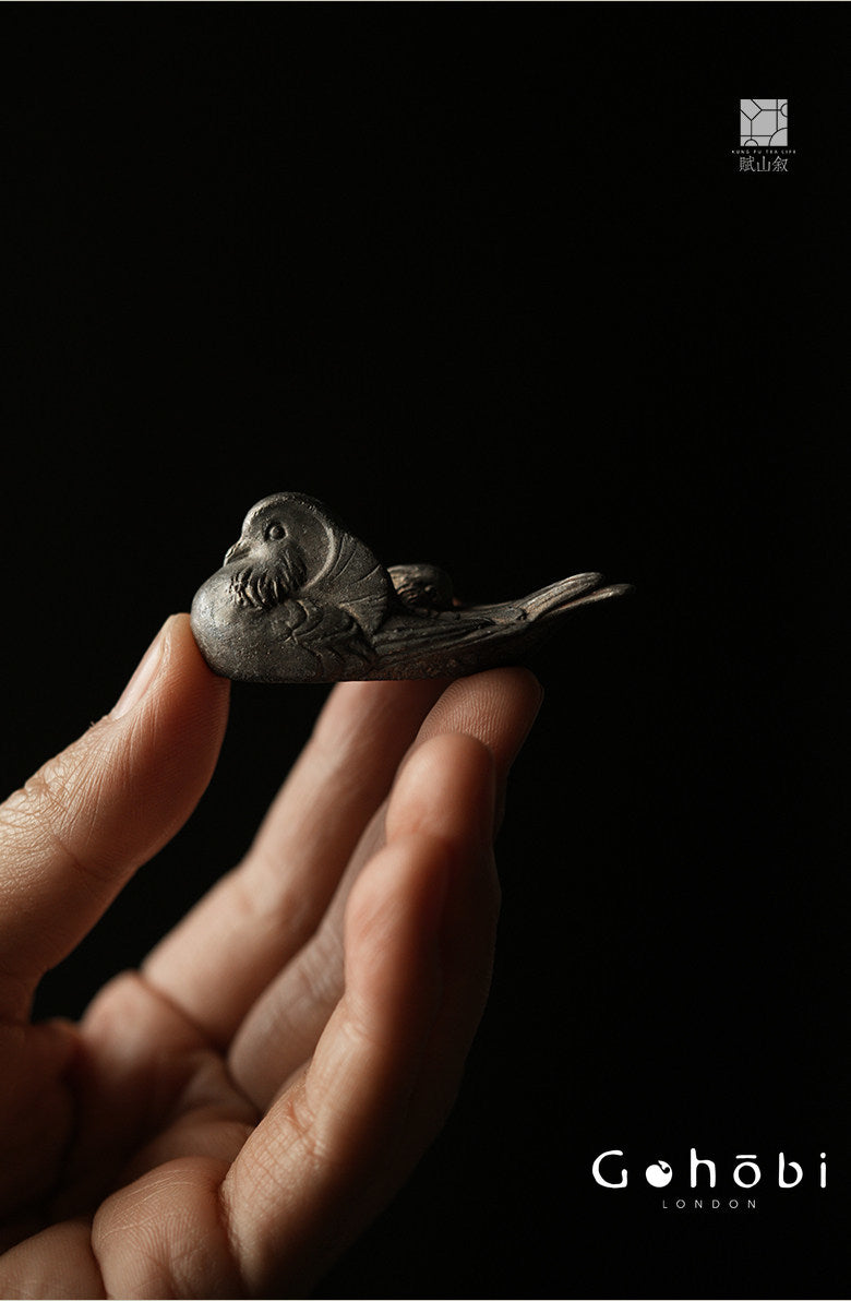 [賦山敘 x Gohobi] Gohobi Metal Tea Pet Ornament – Qilin Horse, Mandarin Duck & Pixiu Tea Table Figurine