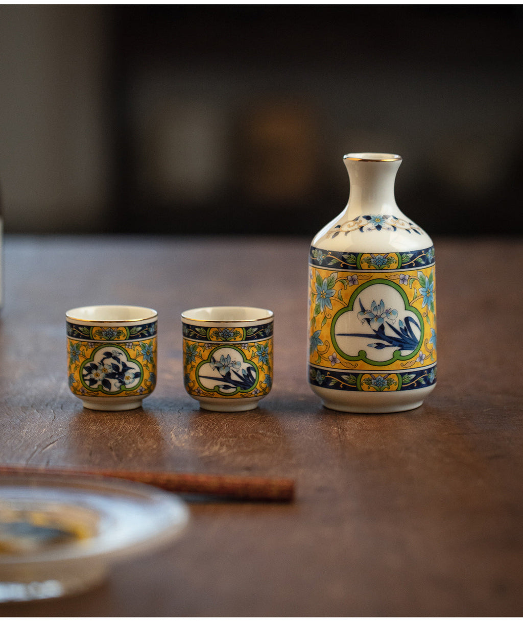 Gohobi Japanese Hasama Burnt Ceramic Hip Flask Set Tea Set Sake Set [Made In Japan]