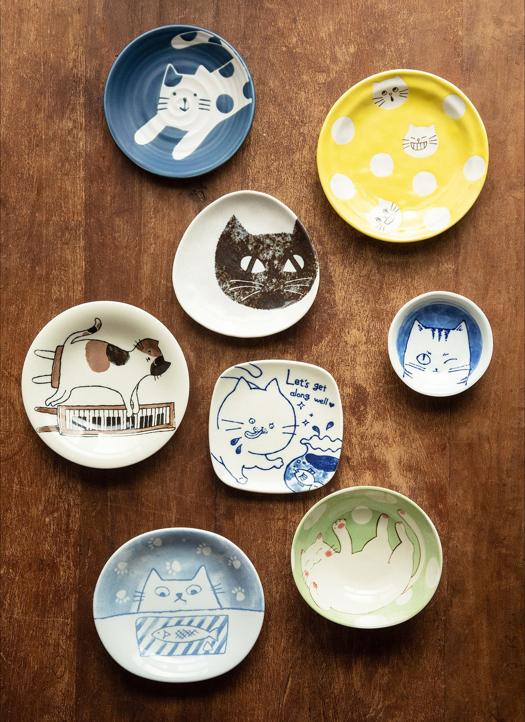 Gohobi Japanese Cats Plate [Made In Japan]