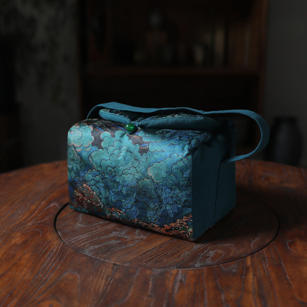 Gohobi Large Cloud Pattern Teaware Storage Travel Bag Shifuku