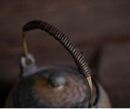 Gohobi Handmade Golden Black Large Teapot
