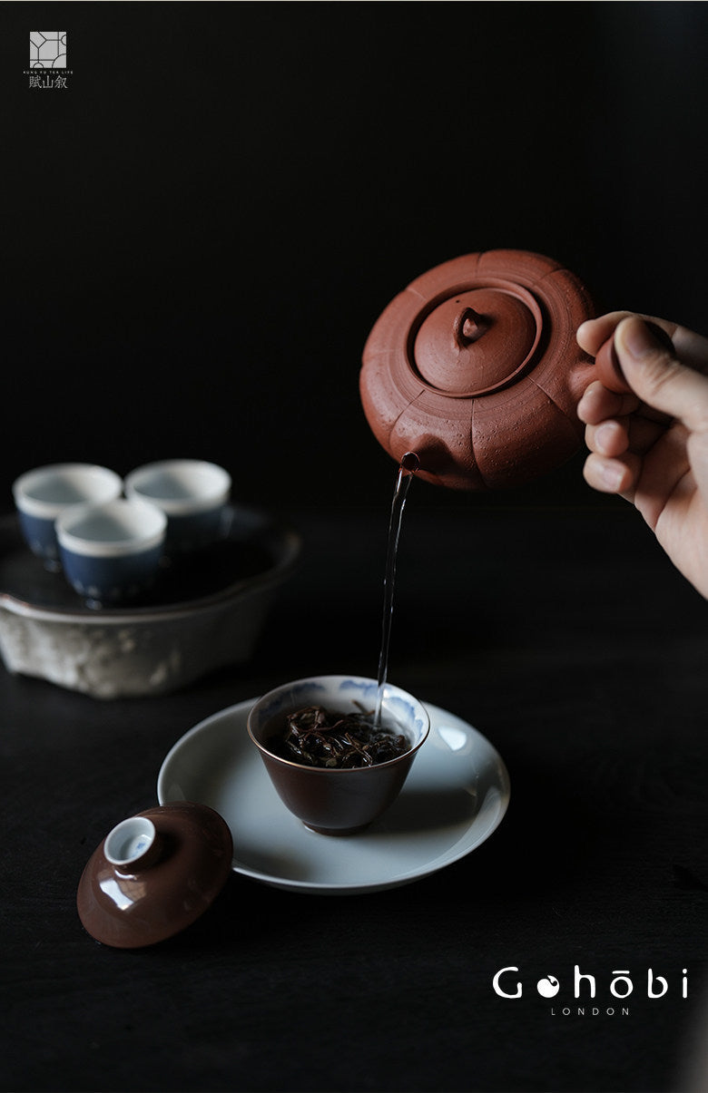 [賦山敘 x Gohobi] Gohobi Red Clay Side-Handle Teapot – Melon Edge Chaoshan Gongfu Tea Kettle