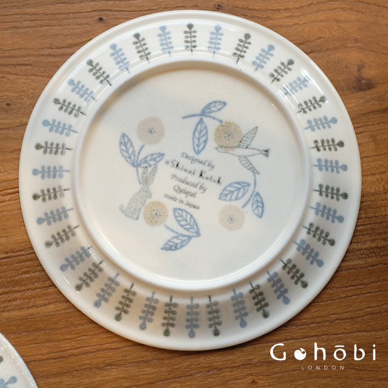 Gohobi Japanese Minoya Ceramic Small Plate [Made in Japan] – Underglaze Minoyaki Tableware