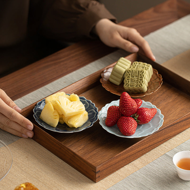 Gohobi Traditional Japanese Glazed Fruit Nuts Small Plate - Lotus 011