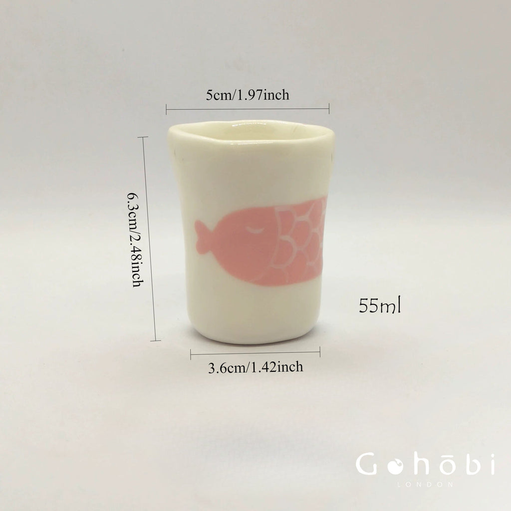 Gohobi x Little Diary Hand-Painted Fish Ceramic Coffee Cup