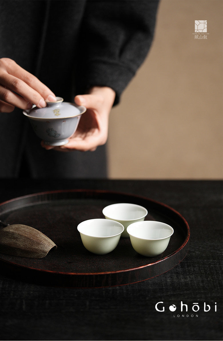 [賦山敘 x Gohobi] Gohobi 60ml Gongfu Tea Cup – Ceramic Tea Tasting Guest Cup for Kung Fu Tea Set