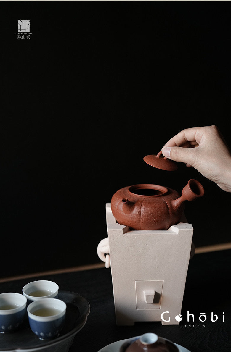 [賦山敘 x Gohobi] Gohobi Red Clay Side-Handle Teapot – Melon Edge Chaoshan Gongfu Tea Kettle